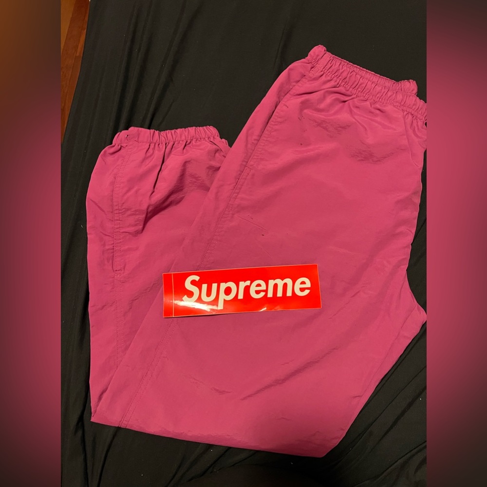 Supreme Magenta track pants